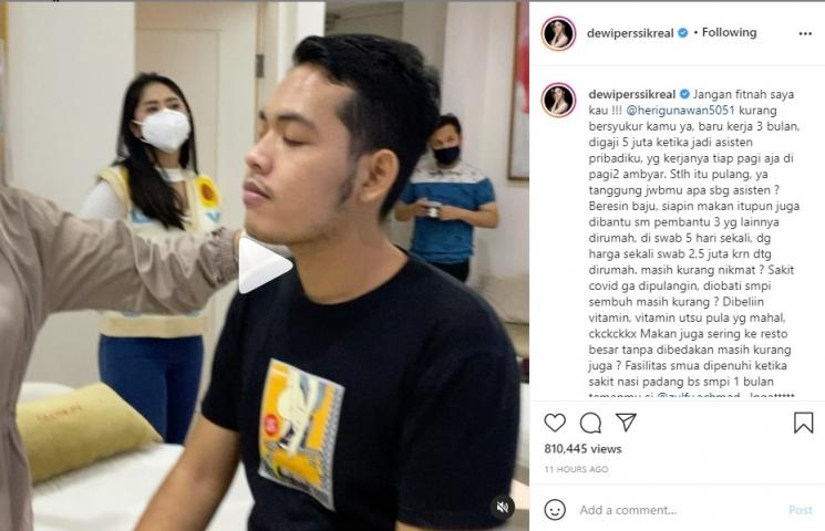 Dewi Perssik ngamuk difitnah asistennya. (Instagram/@dewiperssikreal)