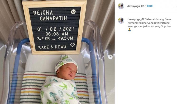 Kadek Devi melahirkan anak ketiga (Instagram/@dewayoga_07)