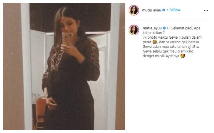 Mutia Ayu ungkap perkembangan Baby Gewa. (Instagram/@mutia_ayuu)