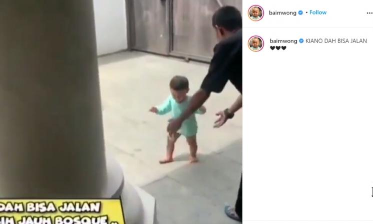 Kiano bisa jalan (Instagram/@baimwong)