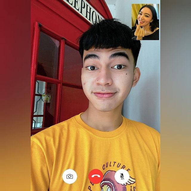 Dimas Ahmad video call Wika Salim. (Instagram/@dimas_baam)
