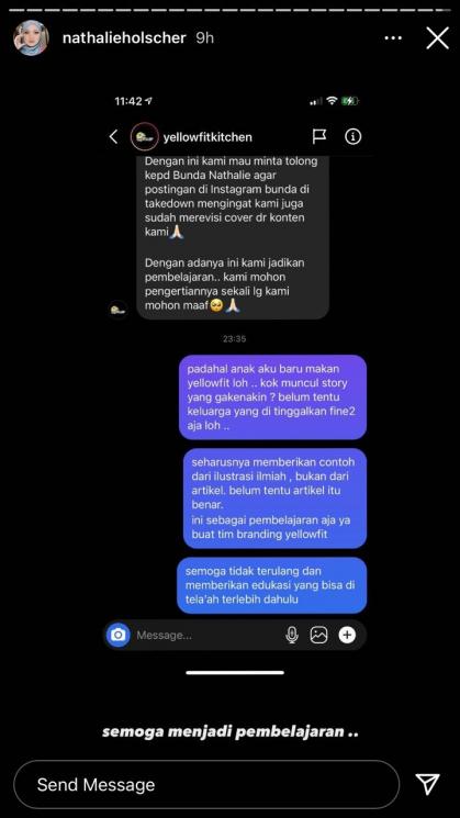 Nathalie Holscher Geram Kematian Lina Jubaedah Dibuat Konten Iklan. (Instagram/@nathalieholscher)
