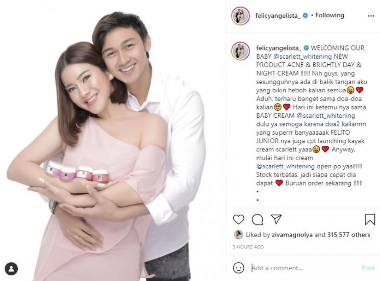 Felicya Angelista klarifikasi soal kabar hamil. (Instagram/@felicyangelista_)