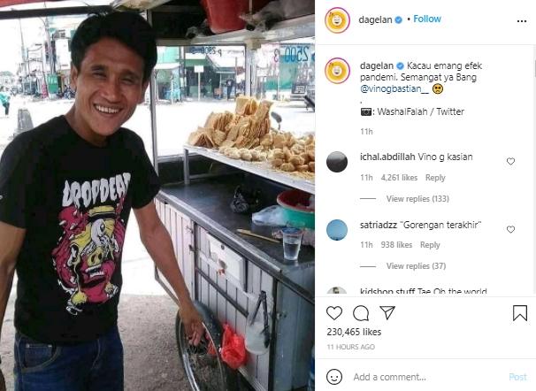 Pria miriap Vino G Bastian (Instagram.com)