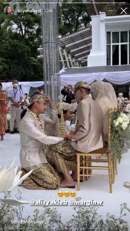Ali Syakieb dan Margin Wieheerm resmi menikah. (Instagram/@aliyahabsyi)