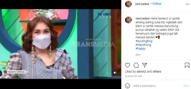 Ayu Ting Ting potong rambut. (Instagram/@reni.tadesi)