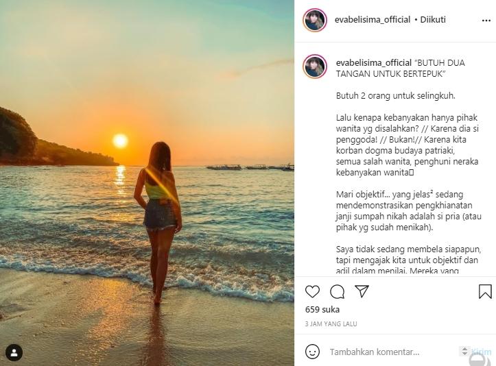 Postingan Eva Belisima (Instagram.com)