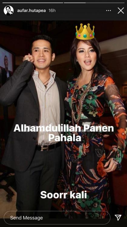 Aufar unggah foto Olla Ramlan tanpa hijab. (Instagram/@aufar.hutapea)