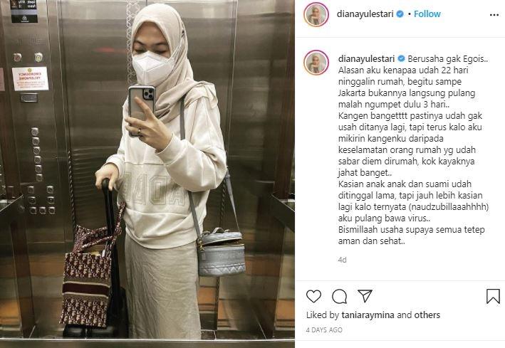 Dian Ayu Lestari, istri Omesh tinggalkan rumah hampir sebulan. (Instagram/@dianayulestari)