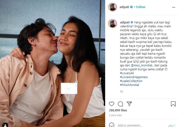 Adipati Dolken dan Canti Tachril (Instagram.com)