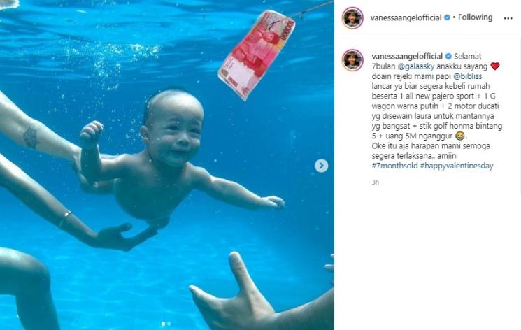 Bayi Vanessa Angel, Baby Gala. (Instagram/@vanessaangelofficial)
