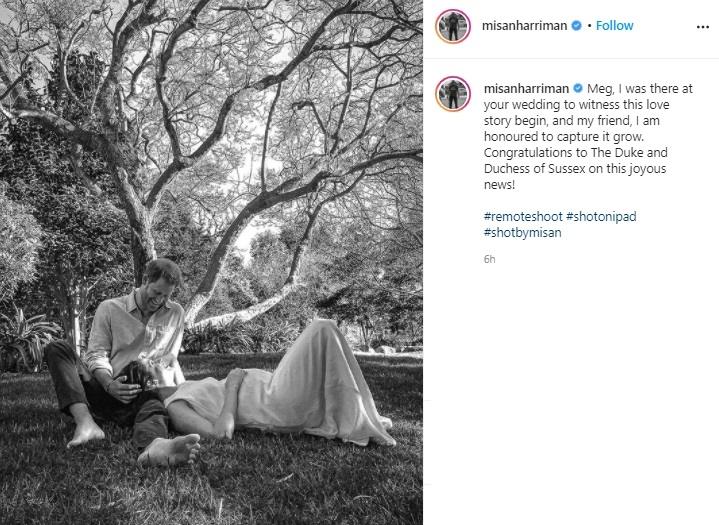 Pangeran Harry Umumkan Meghan Markle Hamil Anak Kedua. (Instagram/@misanharriman)