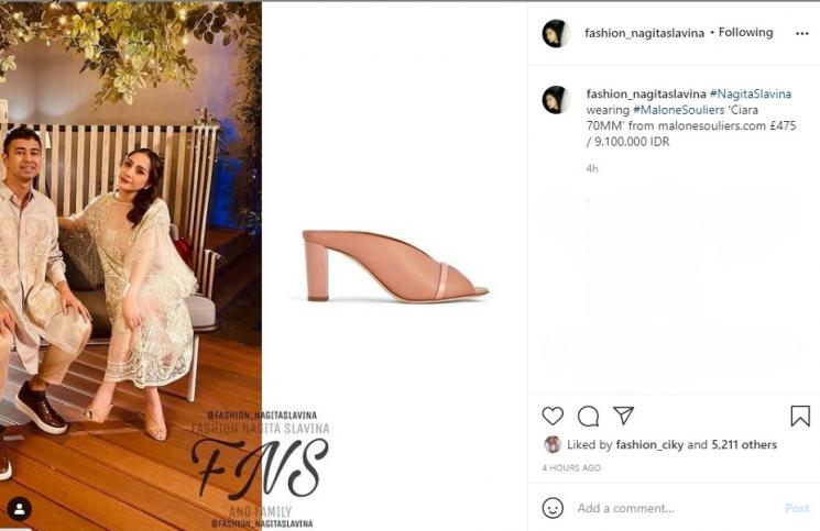 Harga outfit Nagita Slavina. (Instagram/fashion_nagitaslavina)