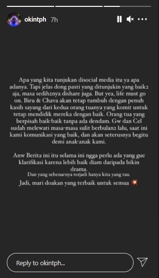 Postingan Niko Al Hakim. (Instagram/@okintph)