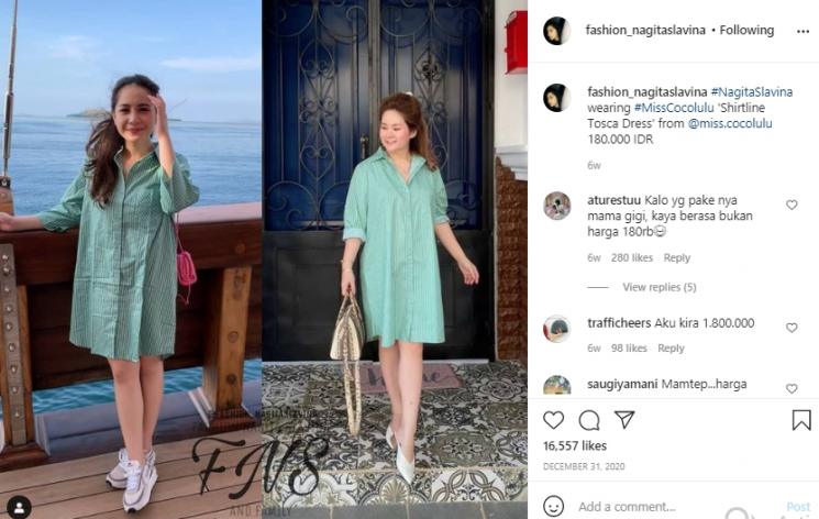 Kemeja Nagita Slavina (Instagram.com)