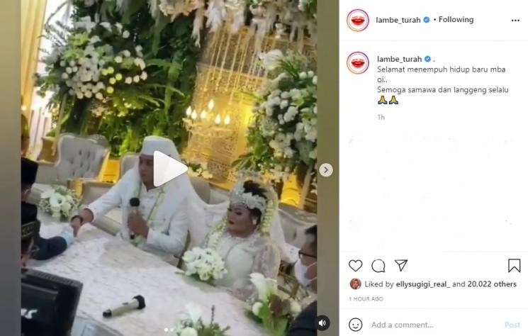 Anak Nia Daniaty,Olivia Daniaty menikah. (Instagram/lambe_turah)