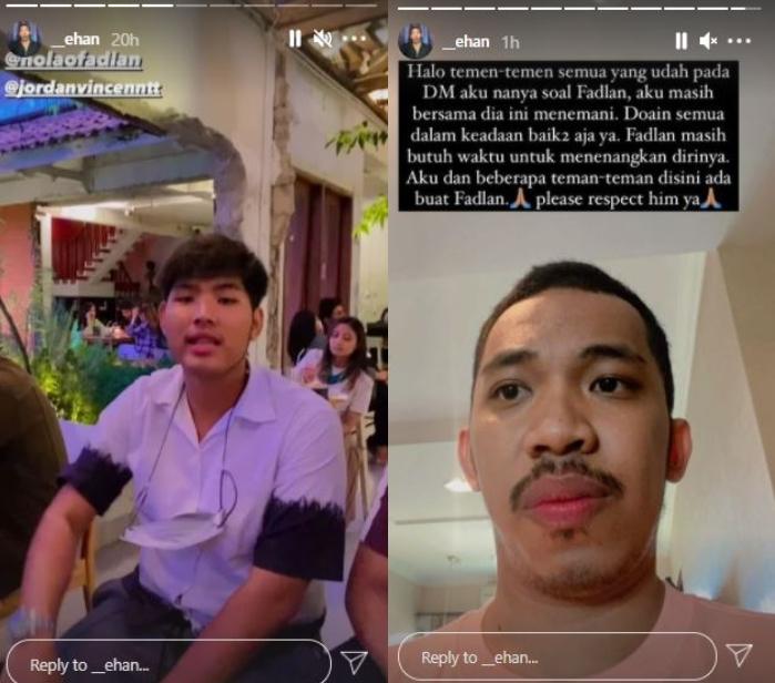 Selebgram Ehan ungkap kondisi Fadlan Holao. (Instagram/@holaofadlan)