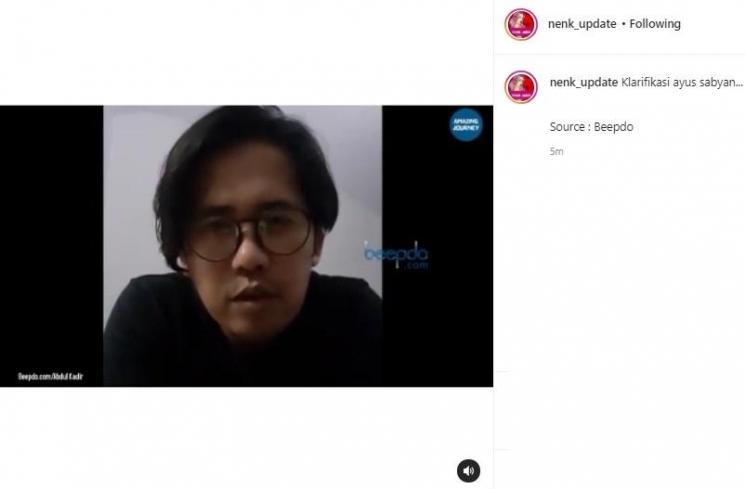 Ayus Sabyan klarifikasi. (Instagram)