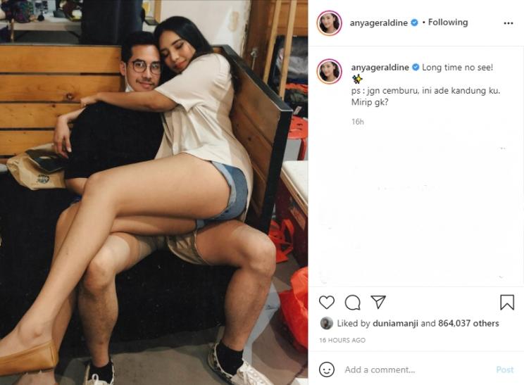Anya Geraldine dan adik kandungnya. (Instagram/@anyageraldine)