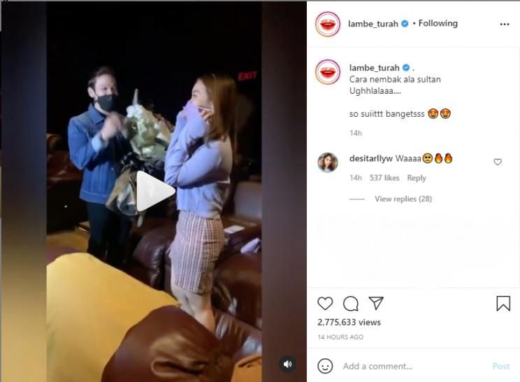 Jordi Onsu Sewa Satu Studio Bioskop Demi Nembak Frislly Herlind. (Instagram/lambe_turah)