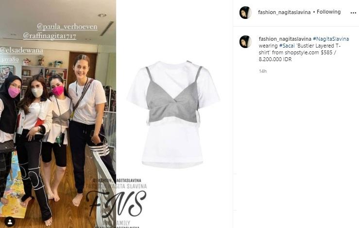 Outfit Nagita Slavina. (Instagram/@fashion_nagitaslavina)
