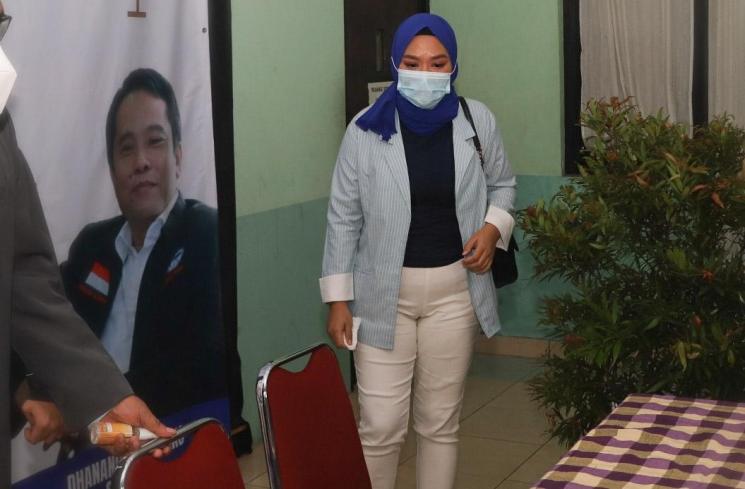 Mantan Istri Komedian Daus Mini, Yunita Lestari. [MataMata.com/Alfian Winanto]