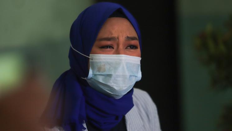 Mantan Istri Komedian Daus Mini, Yunita Lestari. [MataMata.com/Alfian Winanto]