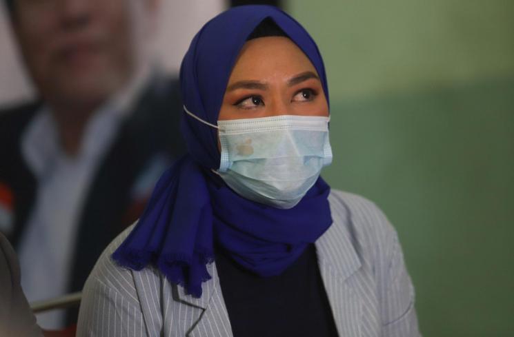 Mantan Istri Komedian Daus Mini, Yunita Lestari. [MataMata.com/Alfian Winanto]