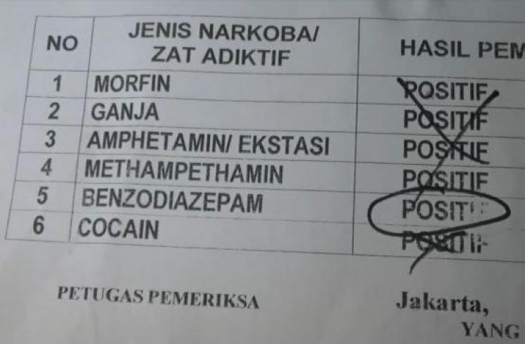 Hasil tes urin milik Millen Cyrus. [Screenshot/Istimewa]
