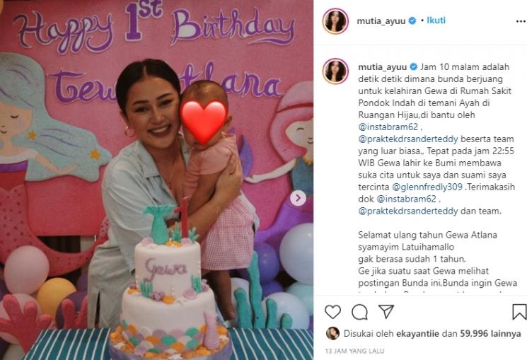 Mutia Ayu dan Gewa (Instagram/@mutia_ayuu)