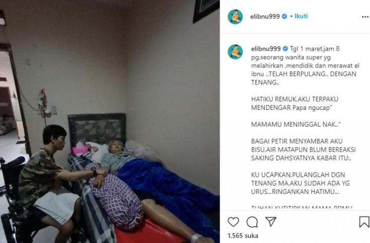 Ibu El Ibnu meninggal (Instagram/@elibnu999)
