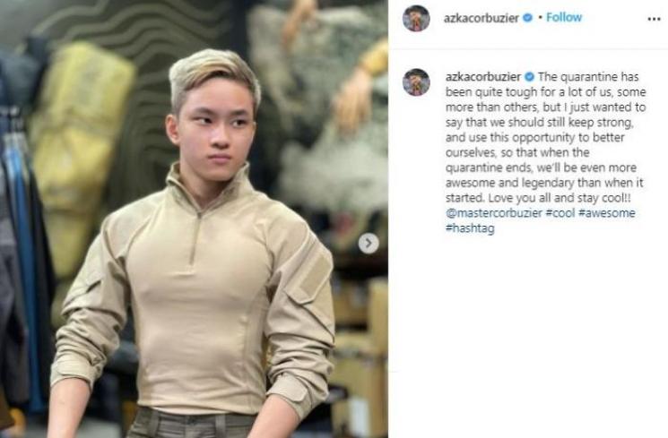 Azka Corbuzier latihan menembak. (Instagram/@azkacorbuzier)