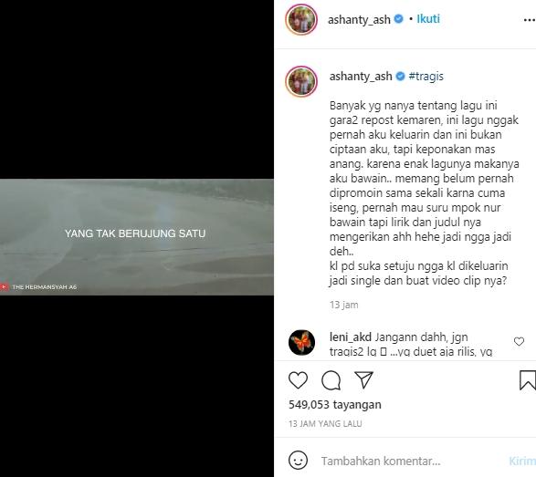 Postingan Ashanty (Instagram.com)