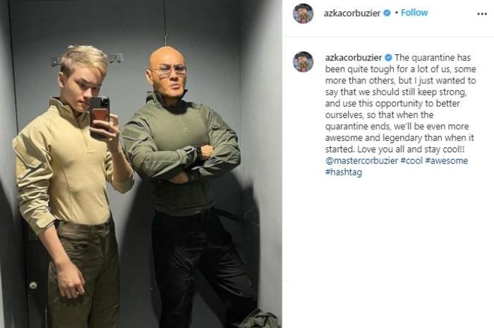 Azka Corbuzier latihan menembak. (Instagram/@azkacorbuzier)