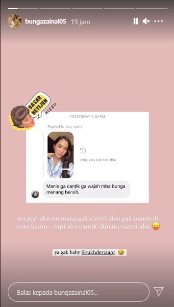 Postingan Bunga Zainal (Instagram.com)