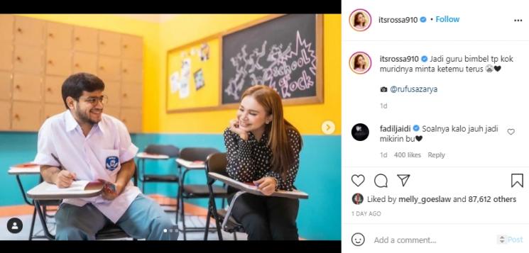 Fadil Jaidi dan Rossa (Instagram.com)