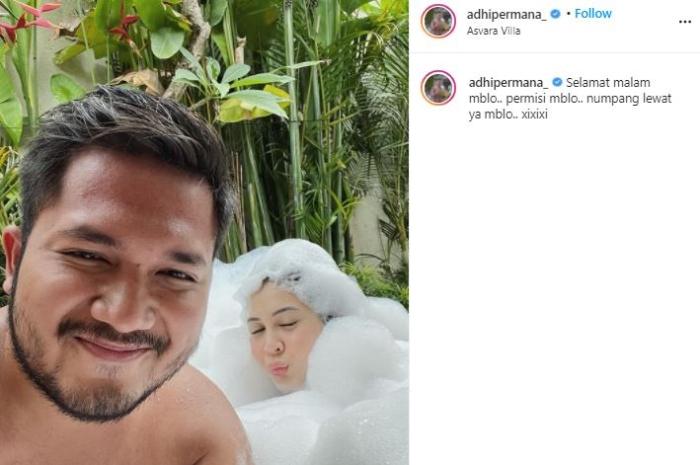 Kesha Ratuliu dan Adhi Permana. (Instagram/@adhipermana_)