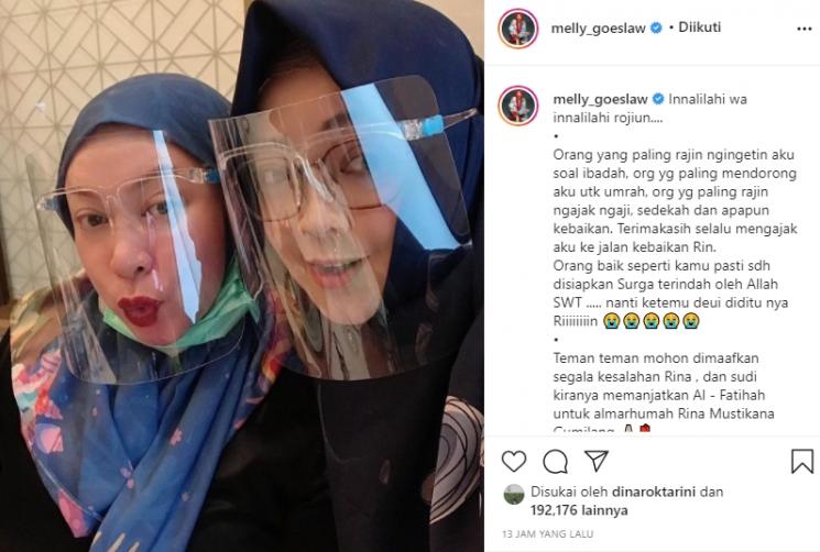 Melly Goeslaw dan Rina Gunawan (Instagram/@melly_goeslaw)