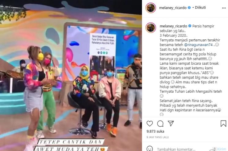Melaney Ricardo kenang Rina Gunawan (Instagram.com)