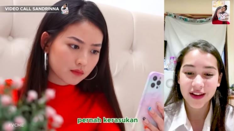 Sandrinna Michelle cerita lokasi syuting angker ke Natasha Wilona. (YouTube)
