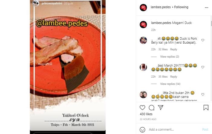 Postingan Syahrini (Instagram.com)