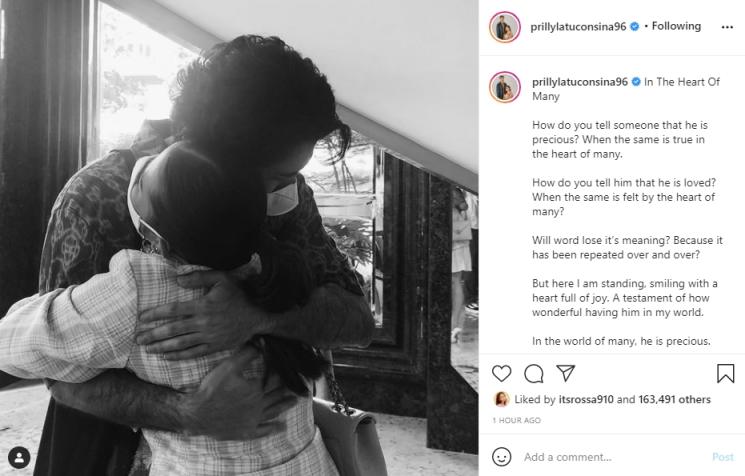 Prilly Latuconsina rayakan ulang tahun Reza Rahadian. (Instagram/@prillylatuconsina96)