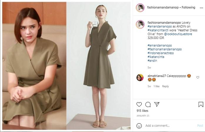 Outfit Amanda Manopo (Instagram.com/fashionamandamanopo)