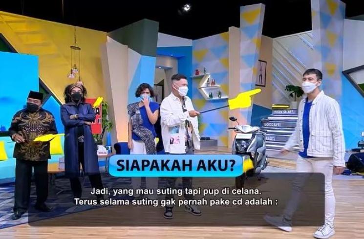 Gading Marten tak pakai celana dalam saat syuting. (Youtube/Trans7Official)