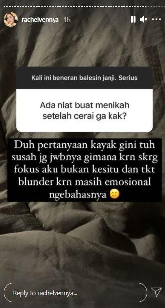 Rachel Vennya bahas nikah lagi. (Instagram/@rachelvennya)