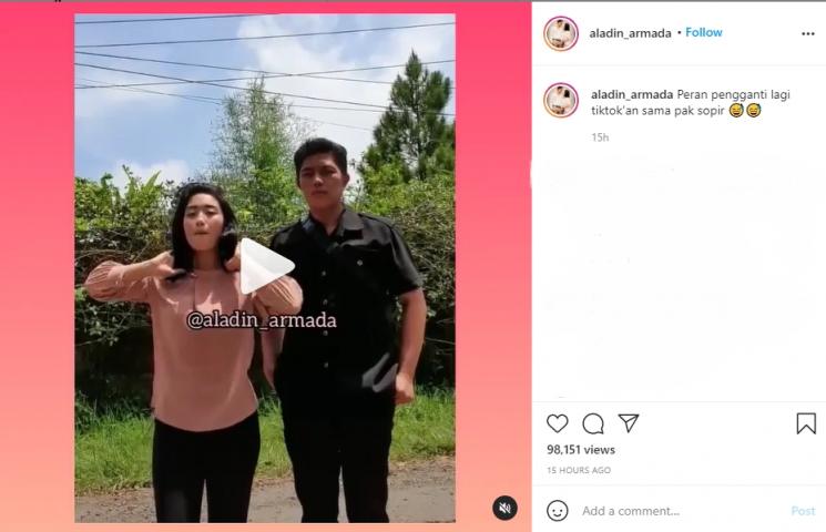 Pemeran pengganti Amanda Manopo di Ikatan Cinta. (Instagram/aladin_armada)