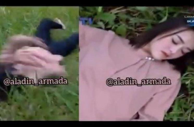 Amanda Manopo jatuh di Ikatan Cinta. (Instagram/aladin_armada)
