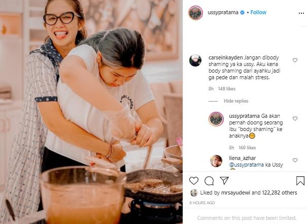 Ussy Sulistiawaty dan Amel (Instagram.com)