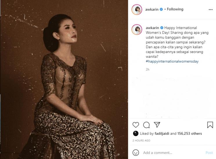 Awkarin rayakan International Women's Day. (Instagram/@awkarin)
