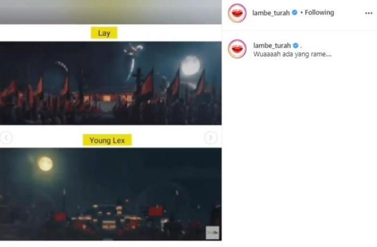 Young Lex plagiat musik video Lay EXO. (Instagram/@lambe_turah)